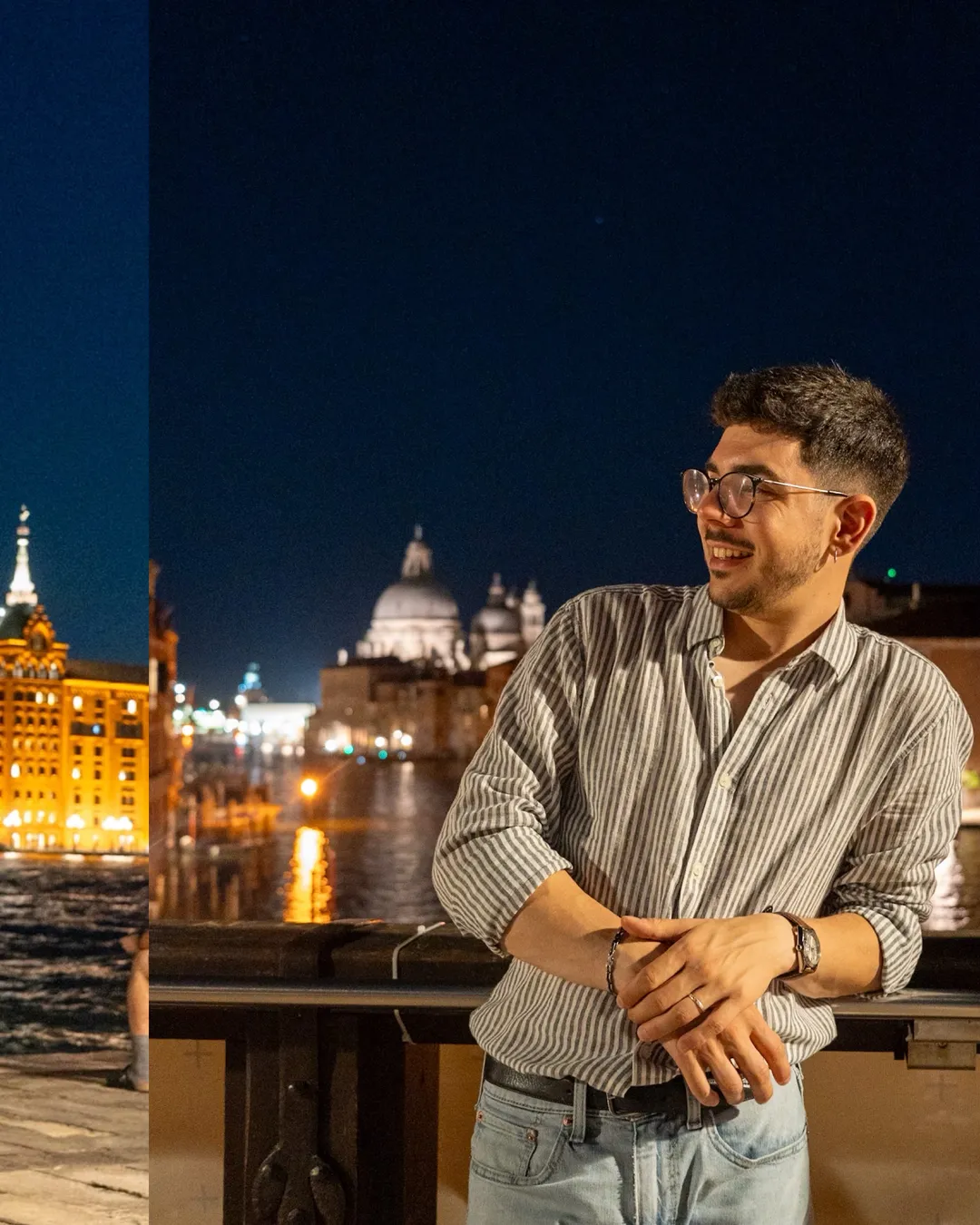 Venice in stripes, from golden hour to midnight 🚤 (7/8)
